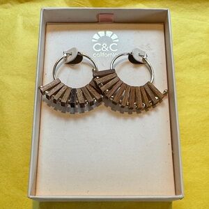 C&C California Wooden Hoop Earrings